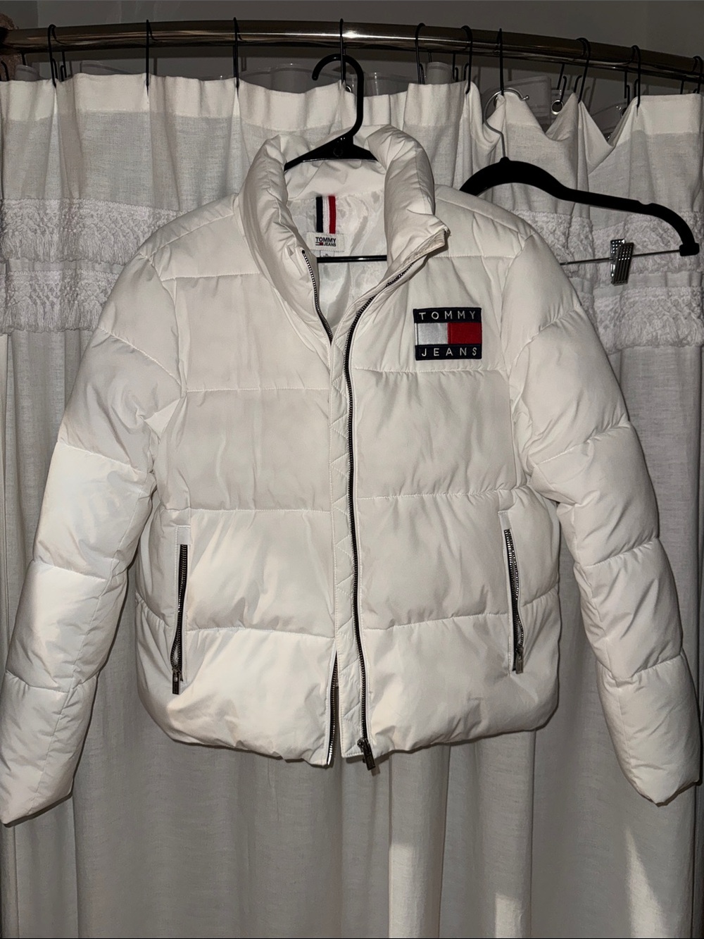 Tommy Hilfiger White Quilted Puffer Jacket